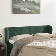 Hoofdbord 147x23x78/88 cm fluweel donkergroen