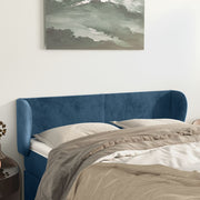 Hoofdbord 147x23x78/88 cm fluweel donkerblauw