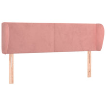 Hoofdbord Met Randen Fluweel 147 x 23 x 78/88 cm Roze