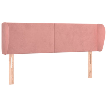 Hoofdbord Met Randen Fluweel 147 x 23 x 78/88 cm Roze