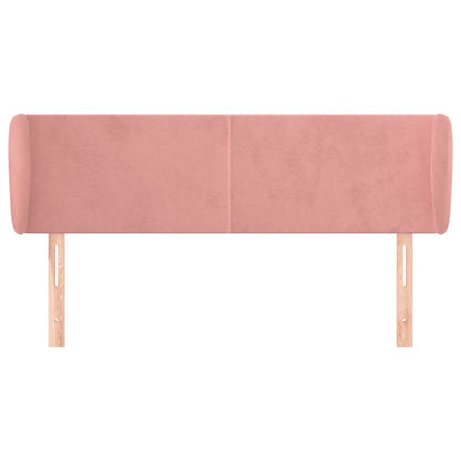 Hoofdbord Met Randen Fluweel 147 x 23 x 78/88 cm Roze