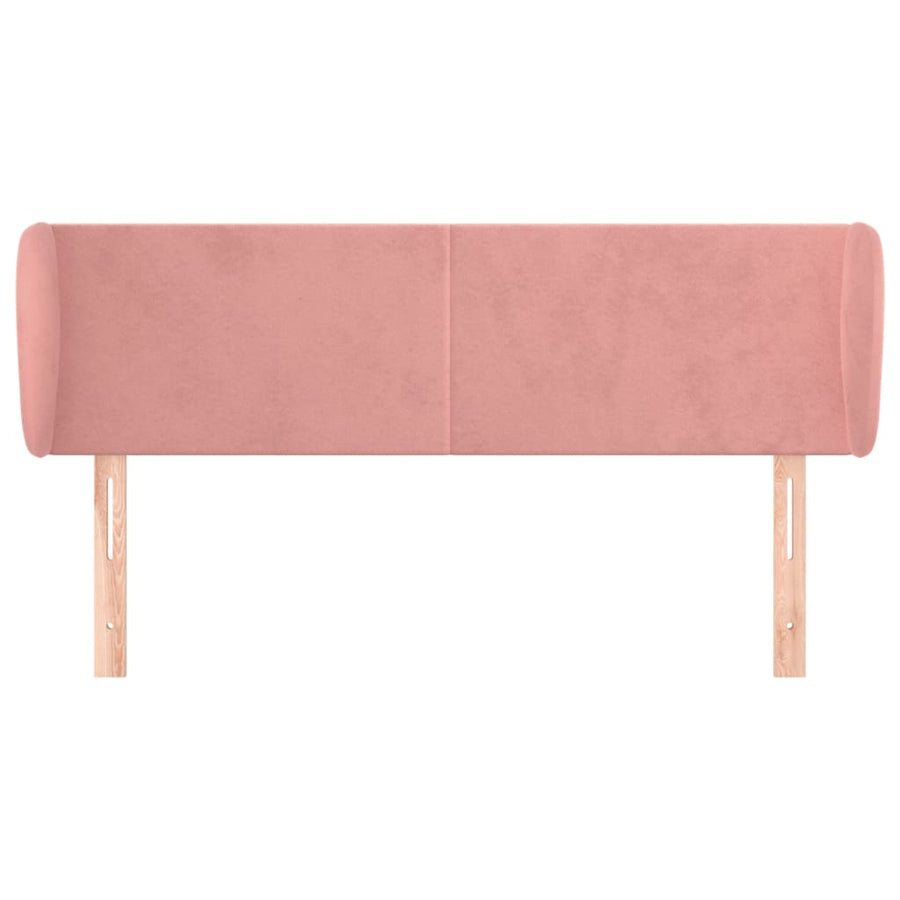 Hoofdbord Met Randen Fluweel 147 x 23 x 78/88 cm Roze