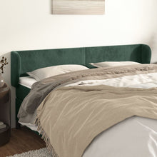 Hoofdbord Met Randen Fluweel 163 x 23 x 78/88 cm Donkergroen