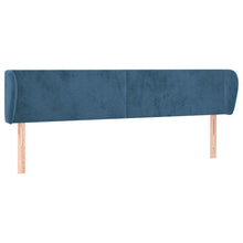 Hoofdbord Met Randen Fluweel 163 x 23 x 78/88 cm Donkerblauw