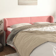 Hoofdbord 163x23x78/88 cm fluweel roze