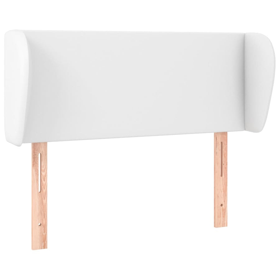 Hoofdbord met randen 93x23x78/88 cm kunstleer wit 93 x 23 x 78/88 cm Wit