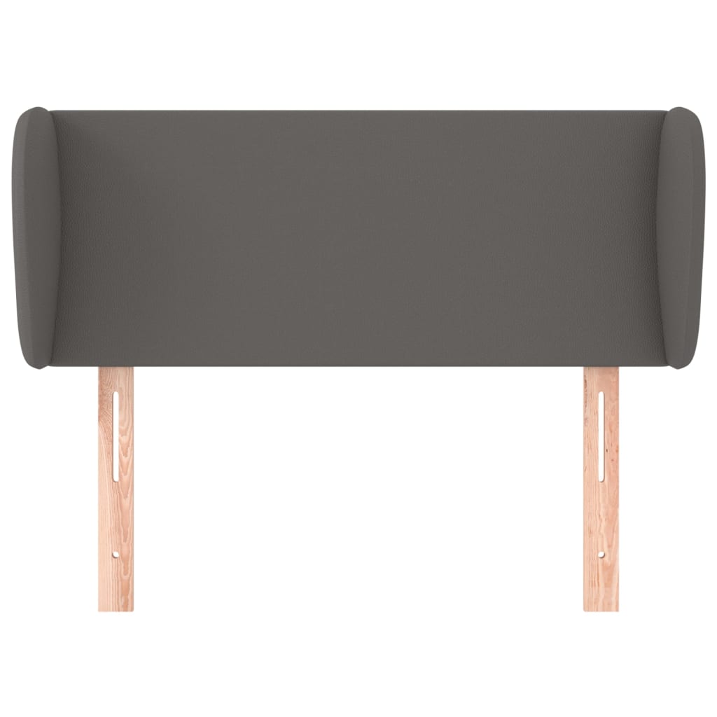 Hoofdbord met randen 93x23x78/88 cm kunstleer grijs 93 x 23 x 78/88 cm Grijs