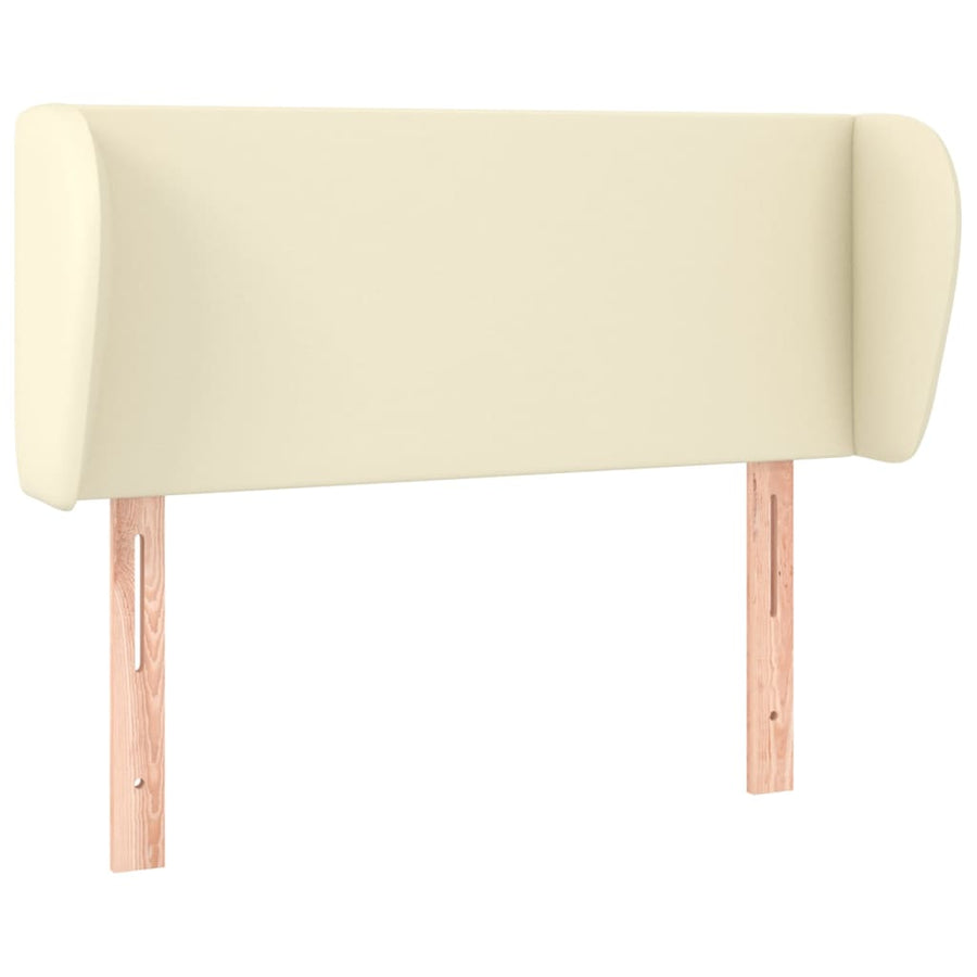 Hoofdbord met randen 103x23x78/88 cm kunstleer crèmekleurig 103 x 23 x 78/88 cm Crème