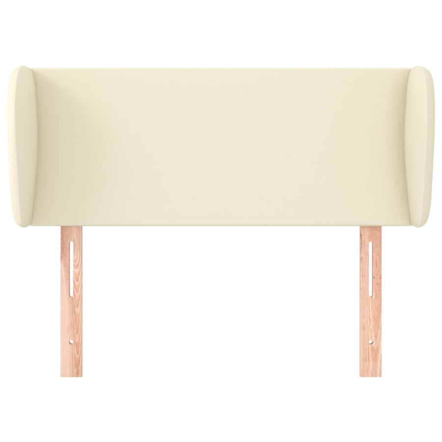 Hoofdbord met randen 103x23x78/88 cm kunstleer crèmekleurig 103 x 23 x 78/88 cm Crème