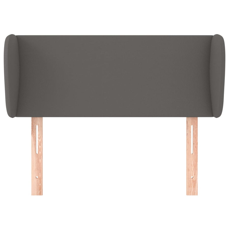 Hoofdbord met randen 103x23x78/88 cm kunstleer grijs 103 x 23 x 78/88 cm Grijs