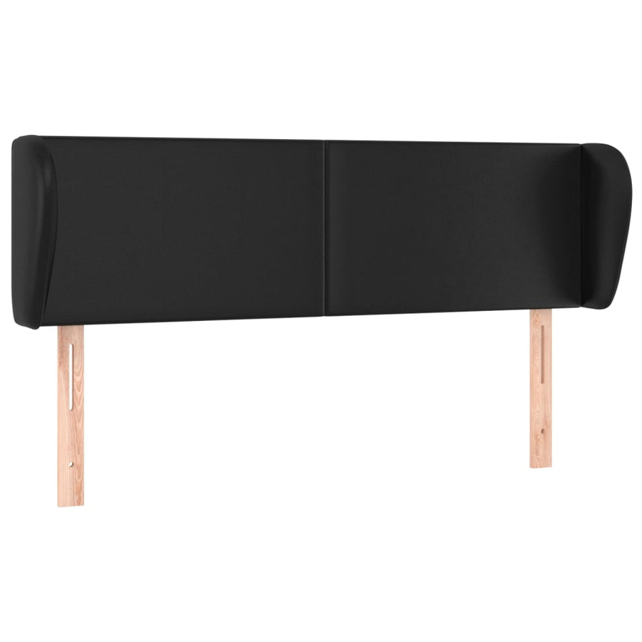 Hoofdbord Met Randen Kunstleer 147 x 23 x 78/88 cm Zwart