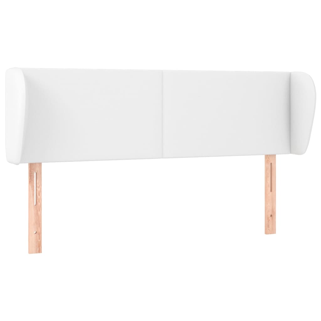 Hoofdbord met randen 147x23x78/88 cm kunstleer wit 147 x 23 x 78/88 cm Wit