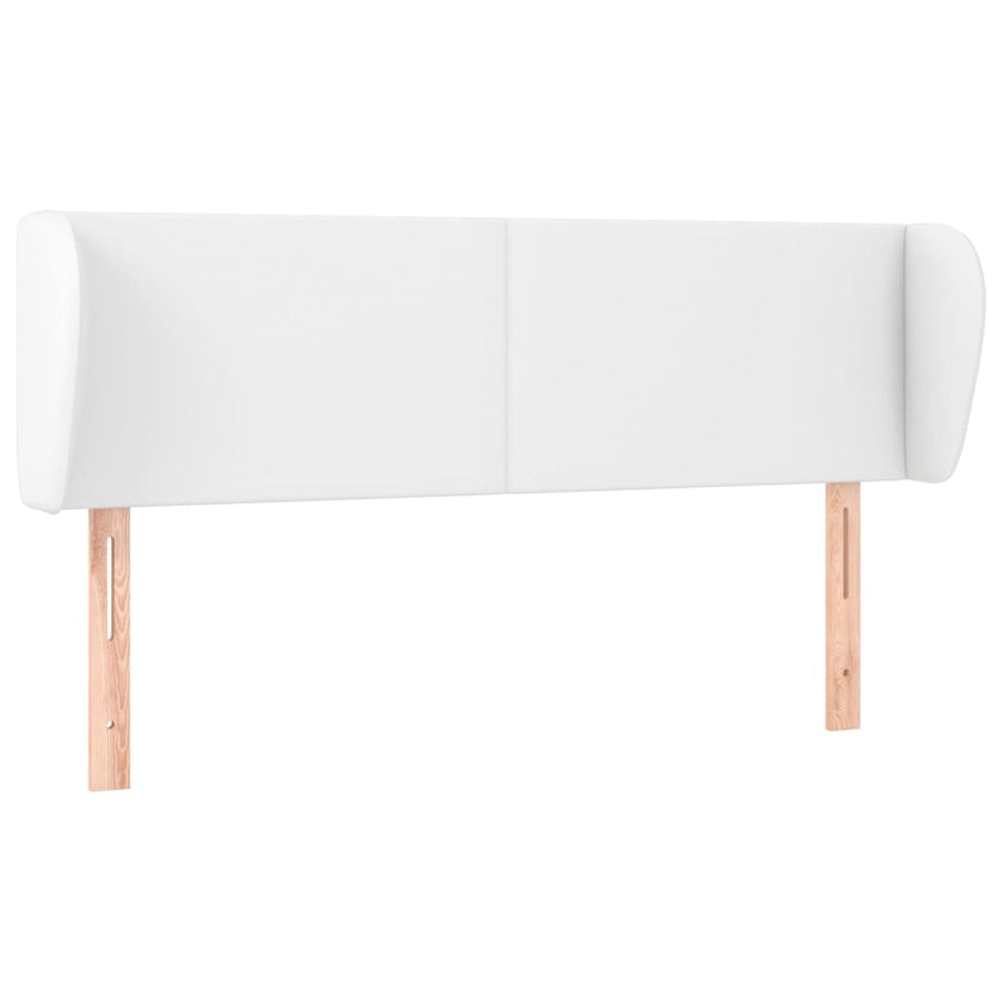 Hoofdbord met randen 147x23x78/88 cm kunstleer wit 147 x 23 x 78/88 cm Wit