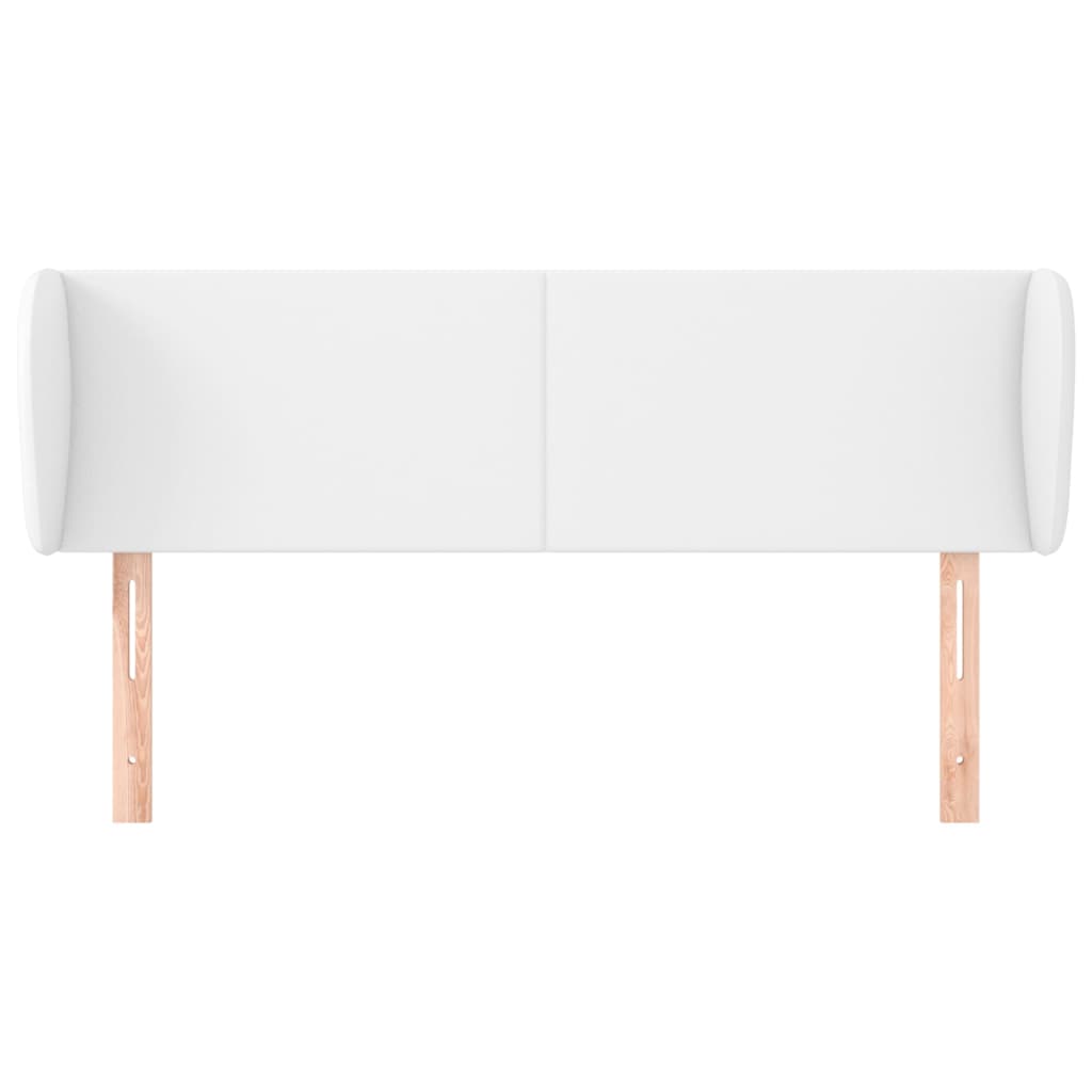 Hoofdbord met randen 147x23x78/88 cm kunstleer wit 147 x 23 x 78/88 cm Wit