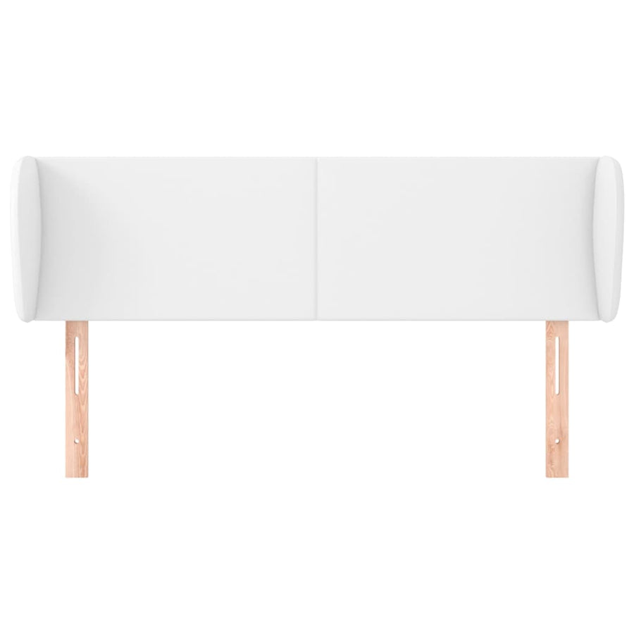 Hoofdbord met randen 147x23x78/88 cm kunstleer wit 147 x 23 x 78/88 cm Wit