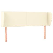 Hoofdbord Met Randen Kunstleer Kleurig 147 x 23 x 78/88 cm Crème