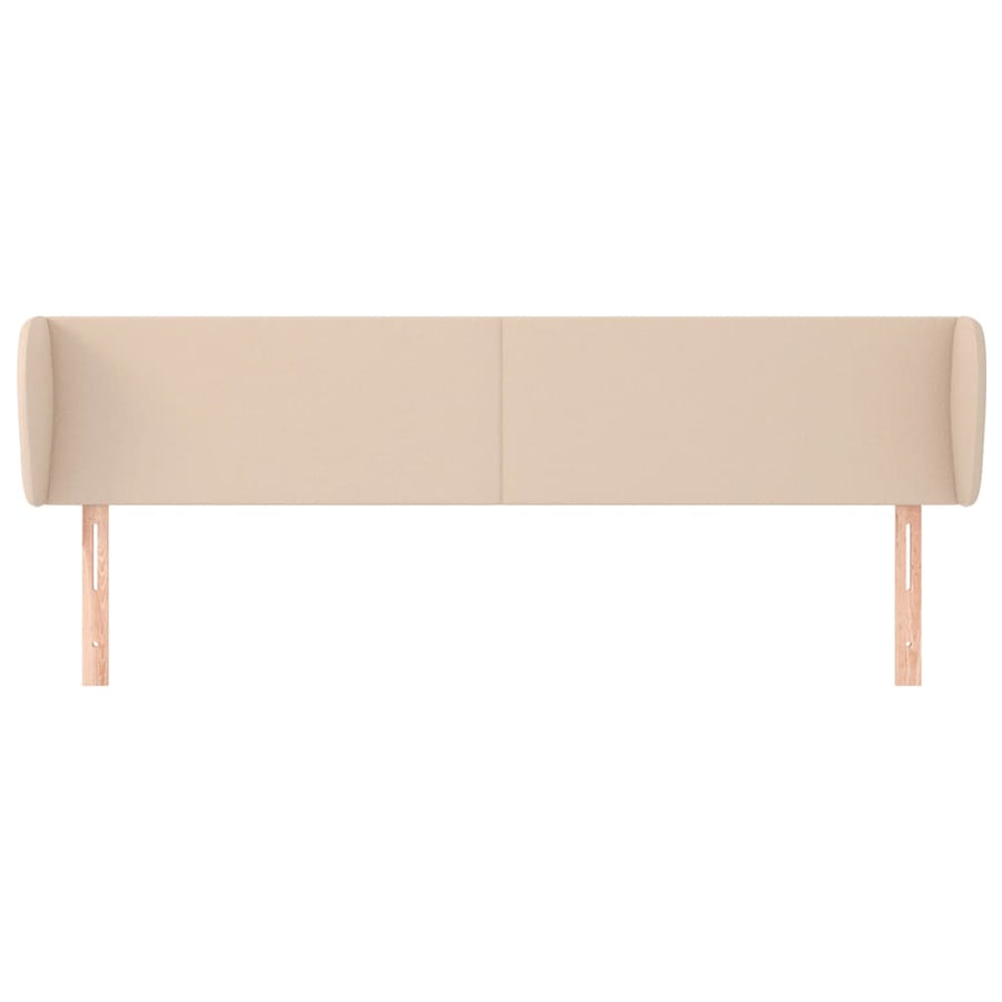Hoofdbord met randen 163x23x78/88 cm kunstleer cappuccinokleur
