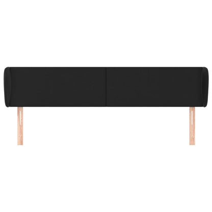 Hoofdbord met randen 183x23x78/88 cm kunstleer zwart 183 x 23 x 78/88 cm Zwart