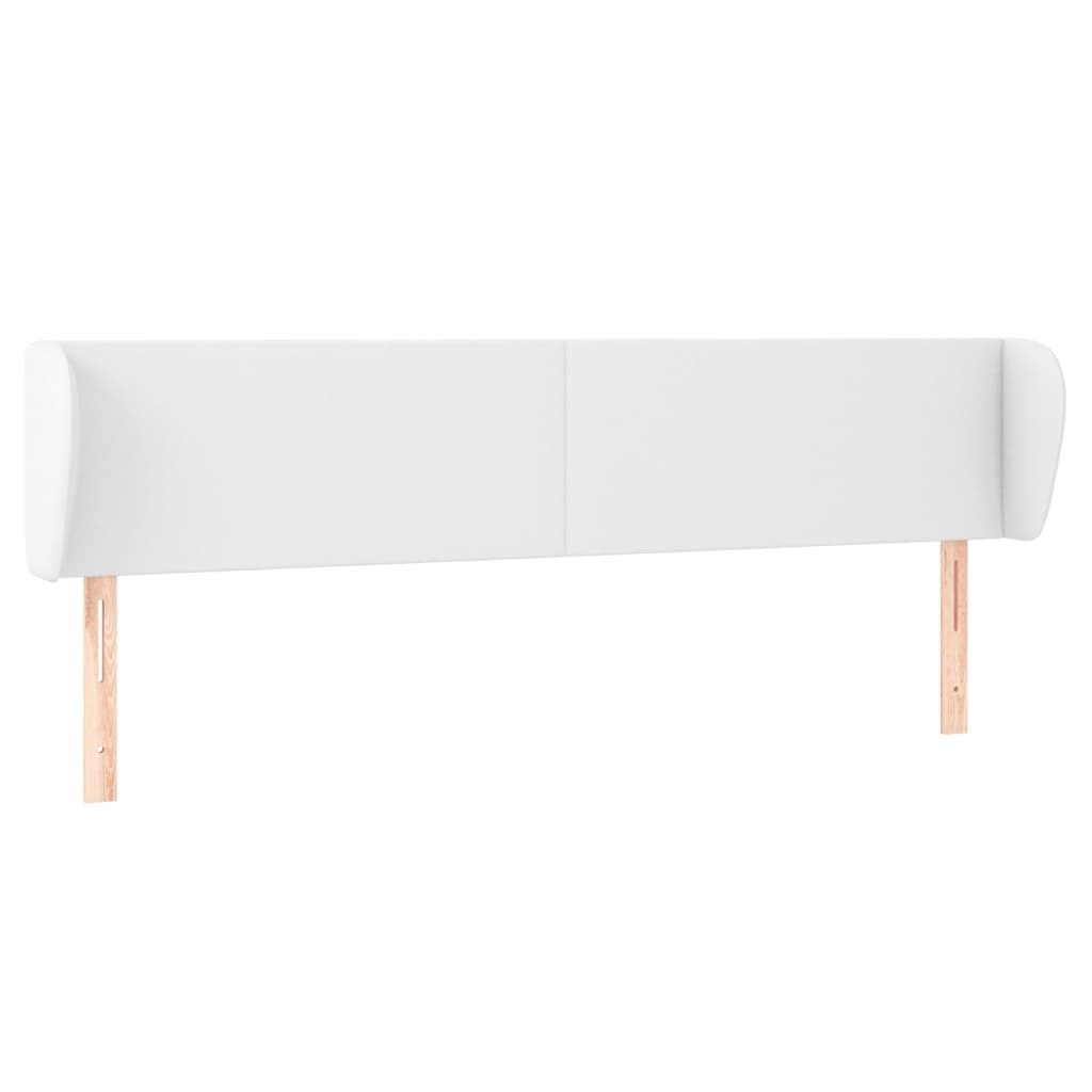 Hoofdbord met randen 183x23x78/88 cm kunstleer wit 183 x 23 x 78/88 cm Wit