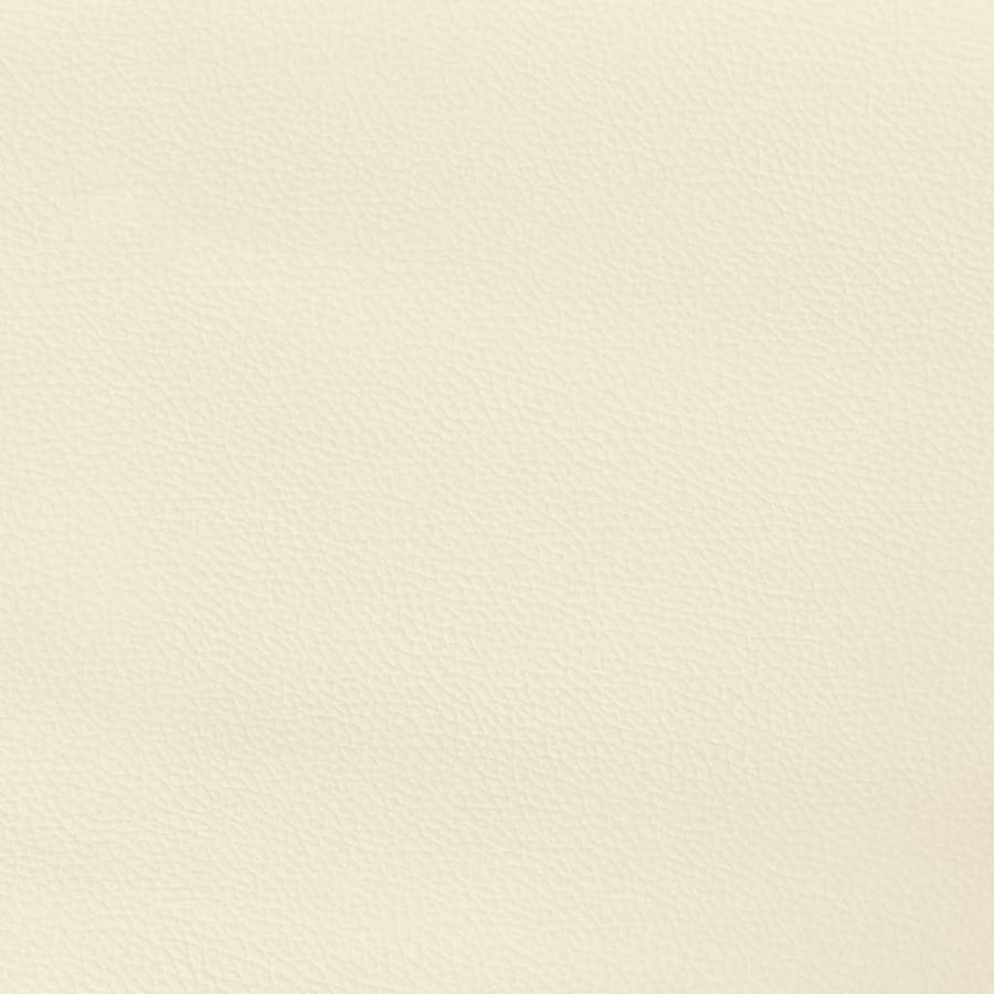 Hoofdbord Met Randen 183X23X78/88 Cm Kunstleer Crèmekleurig