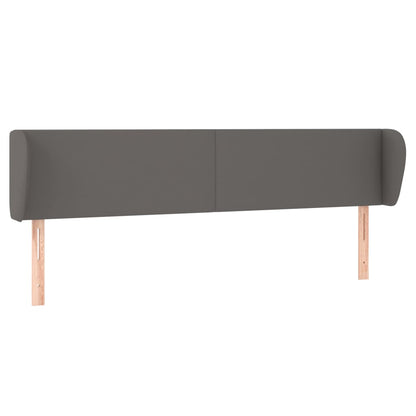 Hoofdbord met randen 183x23x78/88 cm kunstleer grijs 183 x 23 x 78/88 cm Grijs