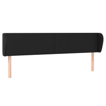 Hoofdbord met randen 203x23x78/88 cm kunstleer zwart 203 x 23 x 78/88 cm Zwart