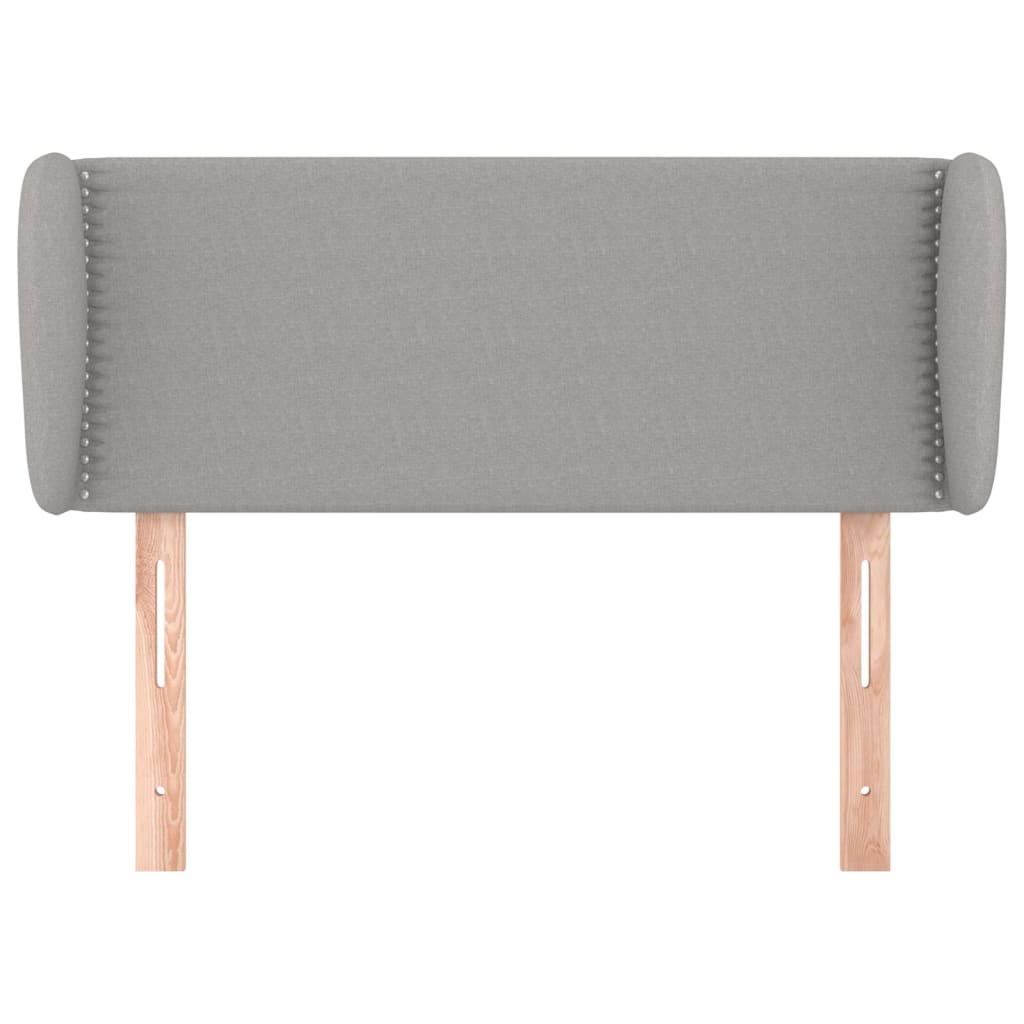 Hoofdbord Met Randen Stof Lichtgrijs 83 x 23 x 78/88 cm