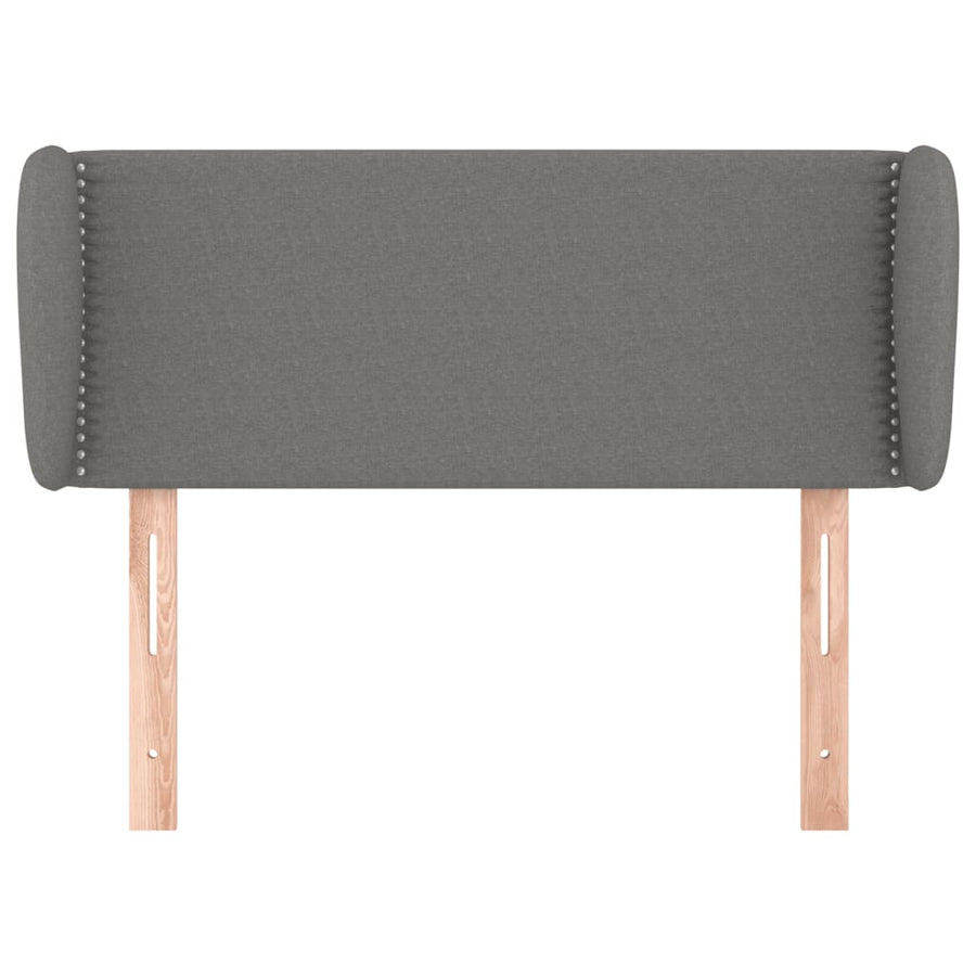 Hoofdbord Met Randen Stof Donkergrijs 83 x 23 x 78/88 cm