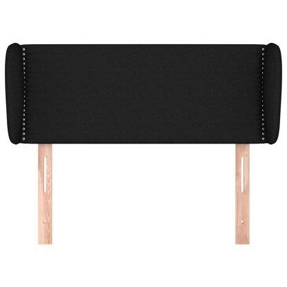 Hoofdbord Met Randen Stof Zwart 83 x 23 x 78/88 cm