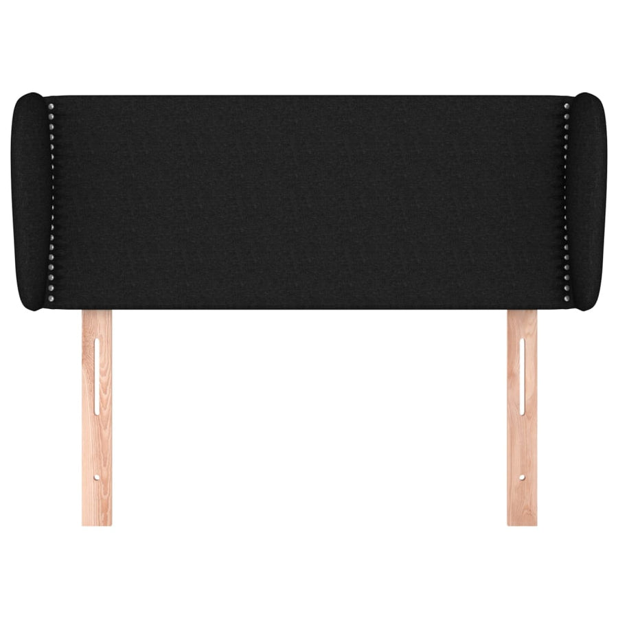Hoofdbord Met Randen Stof Zwart 93 x 23 x 78/88 cm