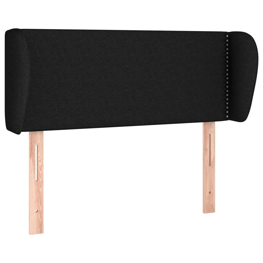 Hoofdbord met randen 103x23x78/88 cm stof zwart 103 x 23 x 78/88 cm