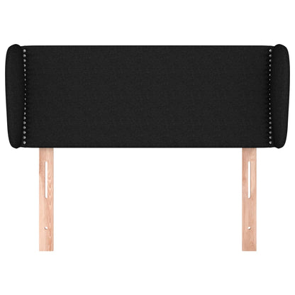 Hoofdbord met randen 103x23x78/88 cm stof zwart 103 x 23 x 78/88 cm