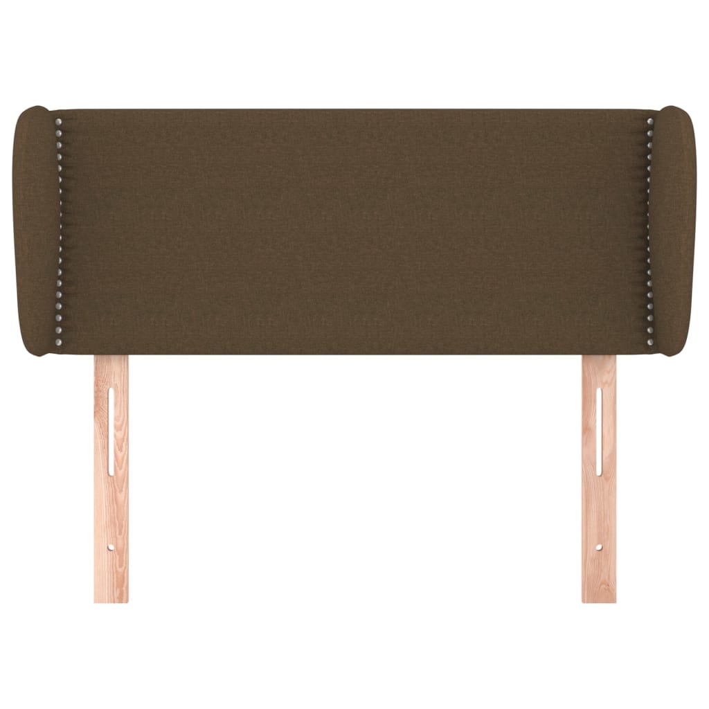 Hoofdbord met randen 103x23x78/88 cm stof donkerbruin 103 x 23 x 78/88 cm