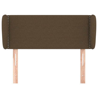 Hoofdbord met randen 103x23x78/88 cm stof donkerbruin 103 x 23 x 78/88 cm