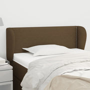 Hoofdbord 103x23x78/88 cm stof donkerbruin