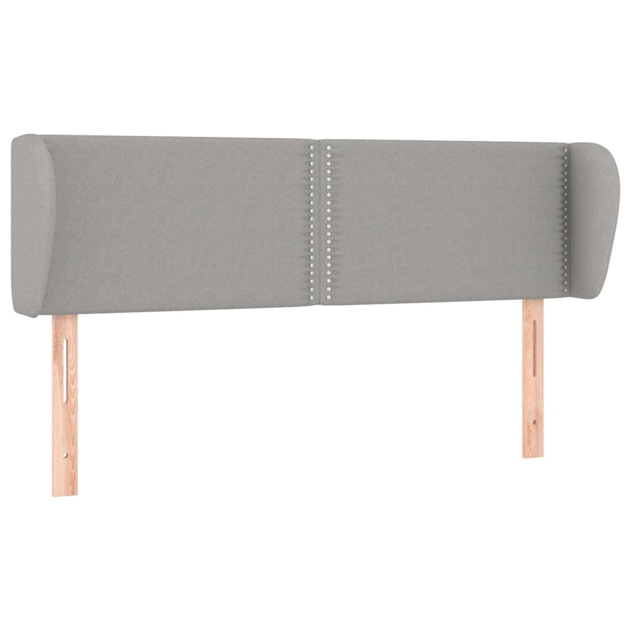 Hoofdbord Met Randen Stof Lichtgrijs 147 x 23 x 78/88 cm
