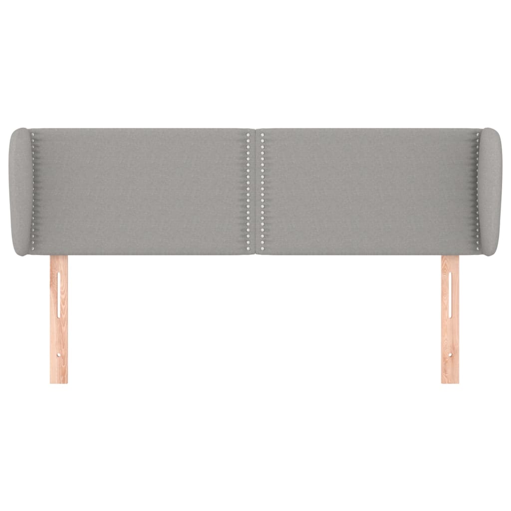 Hoofdbord Met Randen Stof Lichtgrijs 147 x 23 x 78/88 cm