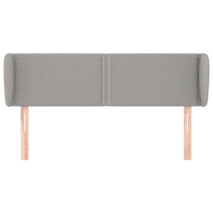 Hoofdbord Met Randen Stof Lichtgrijs 147 x 23 x 78/88 cm