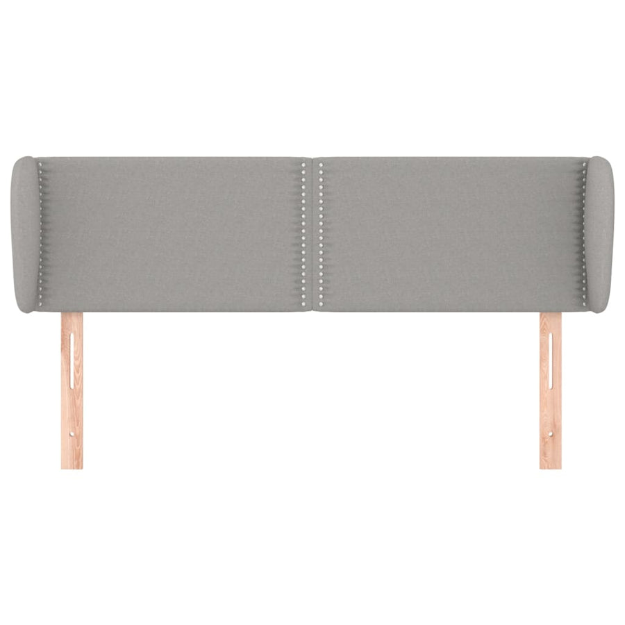 Hoofdbord Met Randen Stof Lichtgrijs 147 x 23 x 78/88 cm