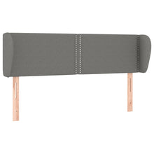 Hoofdbord Met Randen Stof Donkergrijs 147 x 23 x 78/88 cm