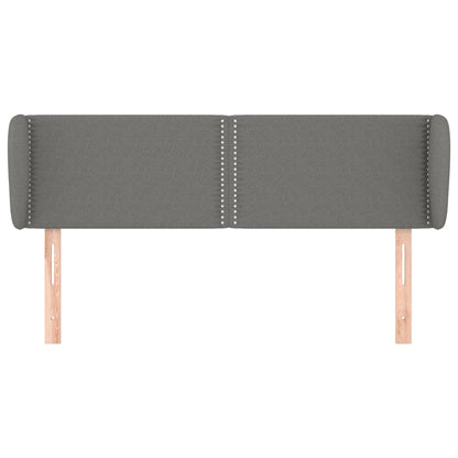 Hoofdbord Met Randen Stof Donkergrijs 147 x 23 x 78/88 cm