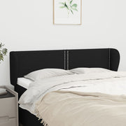 Hoofdbord 147x23x78/88 cm stof zwart