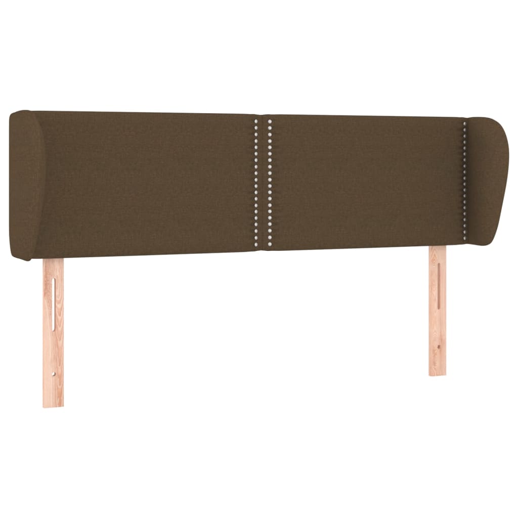 Hoofdbord met randen 147x23x78/88 cm stof donkerbruin 147 x 23 x 78/88 cm