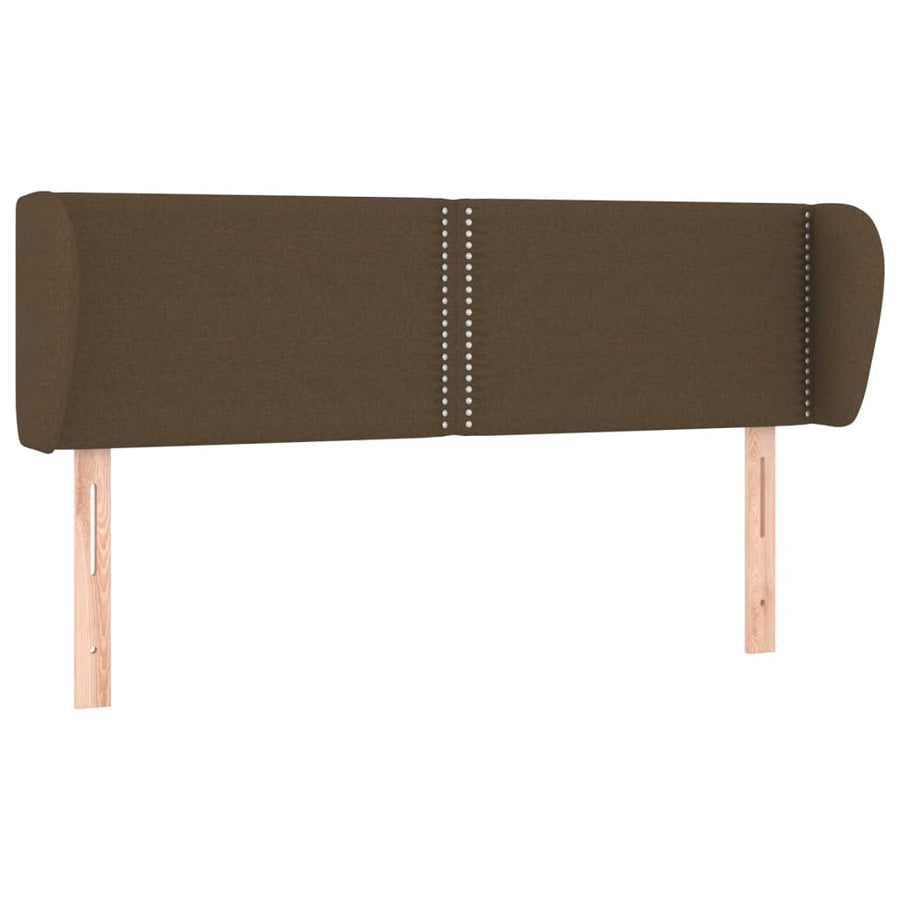Hoofdbord met randen 147x23x78/88 cm stof donkerbruin 147 x 23 x 78/88 cm