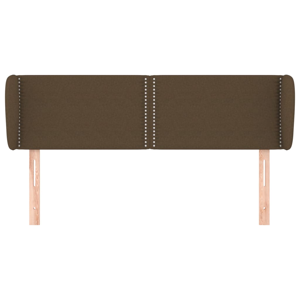 Hoofdbord met randen 147x23x78/88 cm stof donkerbruin 147 x 23 x 78/88 cm