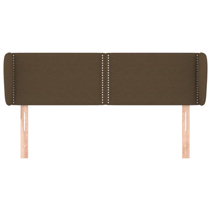 Hoofdbord met randen 147x23x78/88 cm stof donkerbruin 147 x 23 x 78/88 cm