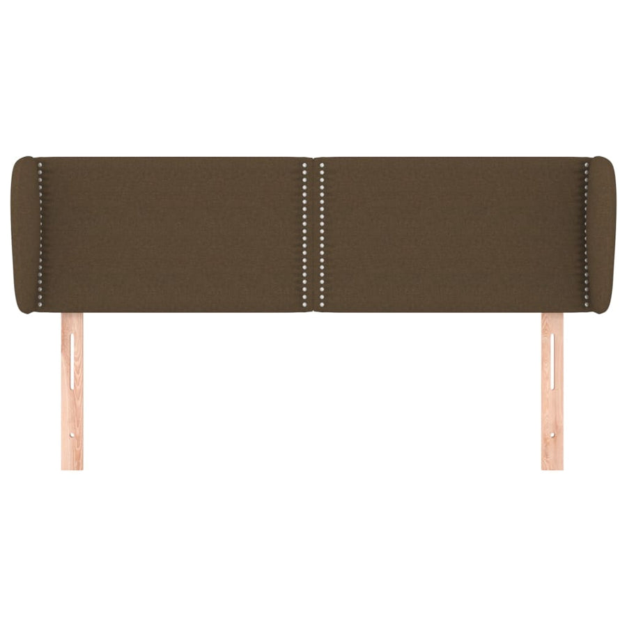 Hoofdbord met randen 147x23x78/88 cm stof donkerbruin 147 x 23 x 78/88 cm