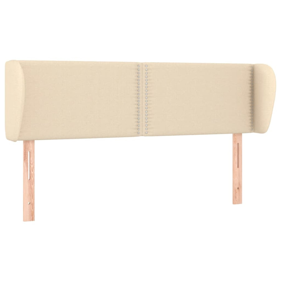 Hoofdbord Met Randen Stof Kleurig Crème 147 x 23 x 78/88 cm