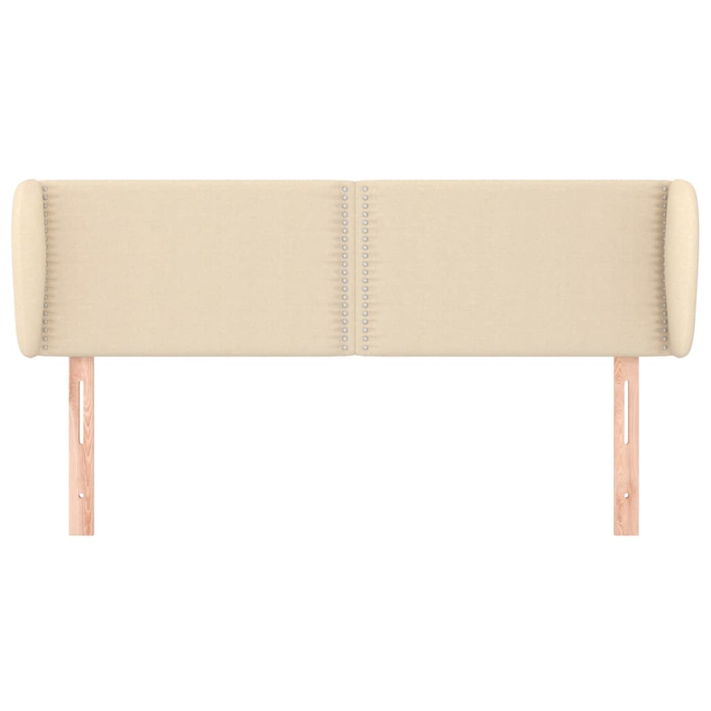 Hoofdbord Met Randen Stof Kleurig Crème 147 x 23 x 78/88 cm