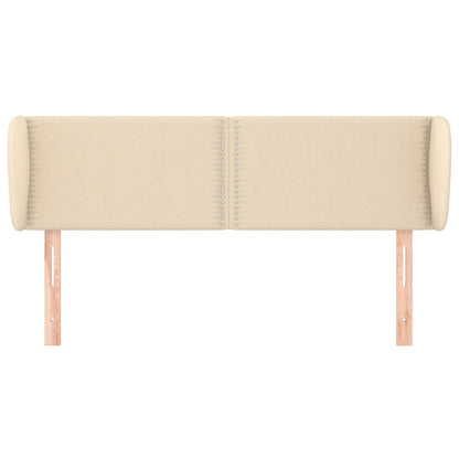 Hoofdbord Met Randen Stof Kleurig Crème 147 x 23 x 78/88 cm